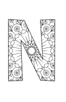 Alfabet mandala kleurplaat 14